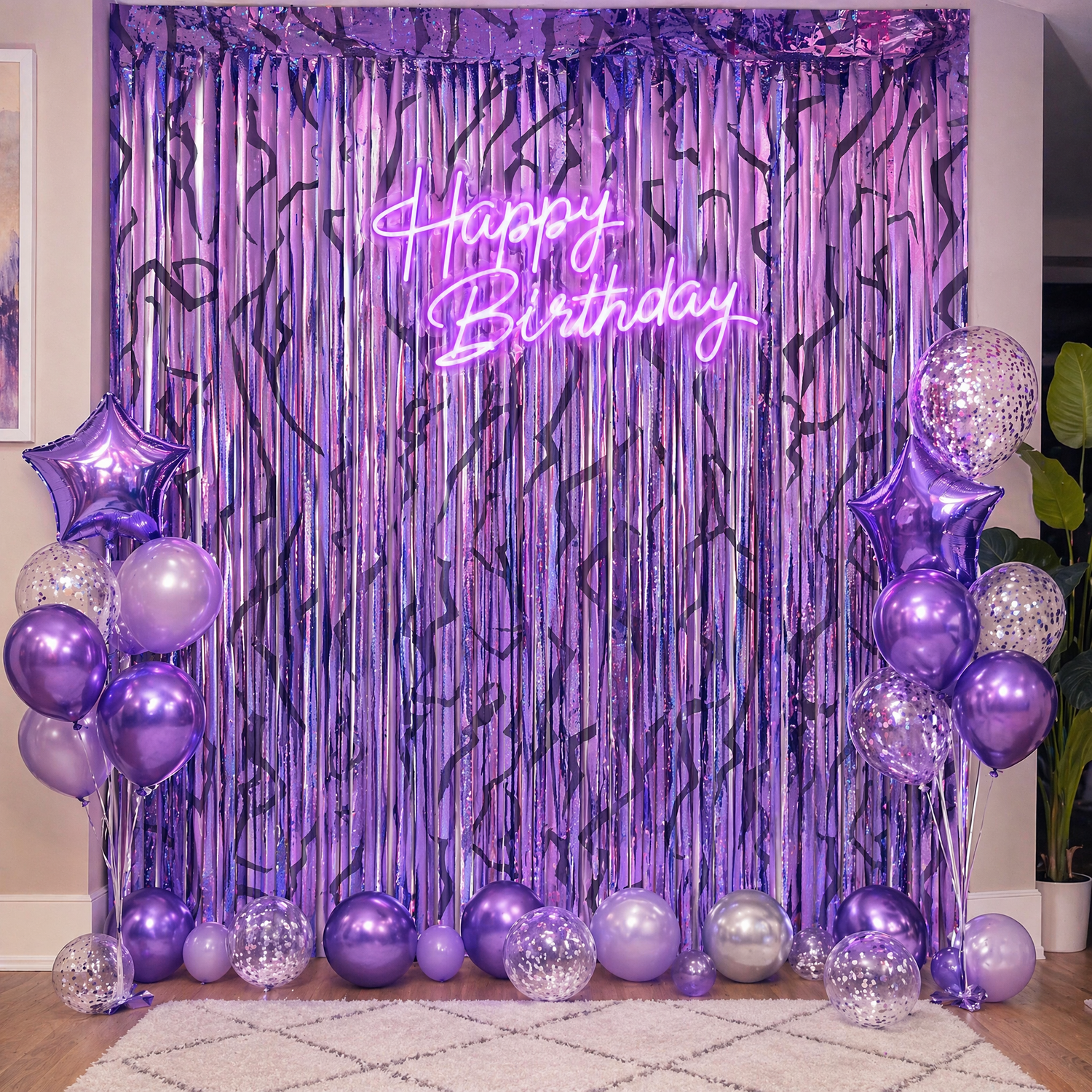 Party Backdrop Foil Curtain