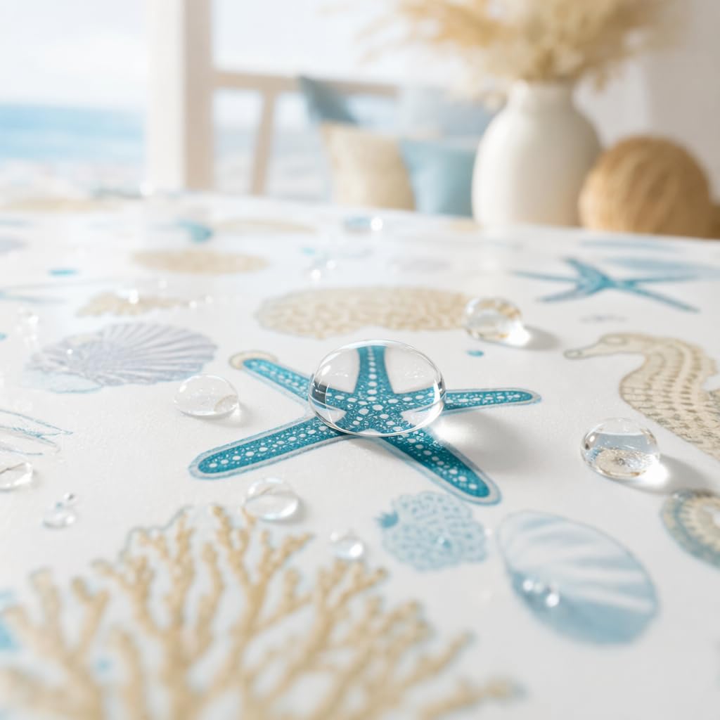 2 Pack Under the Sea Theme Plastic Disposable Tablecloth 54" x 108"