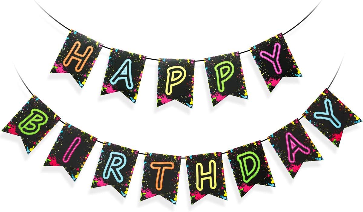 Happy Birthday Banner Decoration（Already Assembled),Birthday Party Supplies Decorations (green dino)