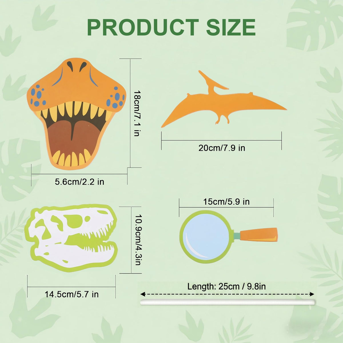 Dinosaur Photo Booth Props - Dinosaur Birthday Party Supplies Dino Colorful Photo Props Party Supplies