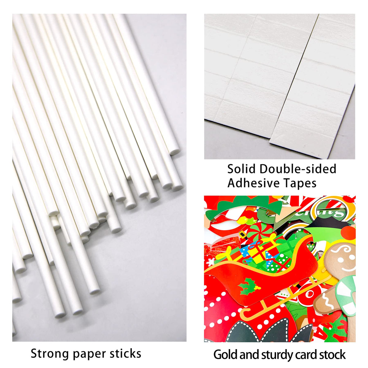 Christmas Photo Booth Props 36Pcs（Upgraded Version, Merry Christmas Party Pose Sign, Red and Green Xmas Party Supplies Decorations