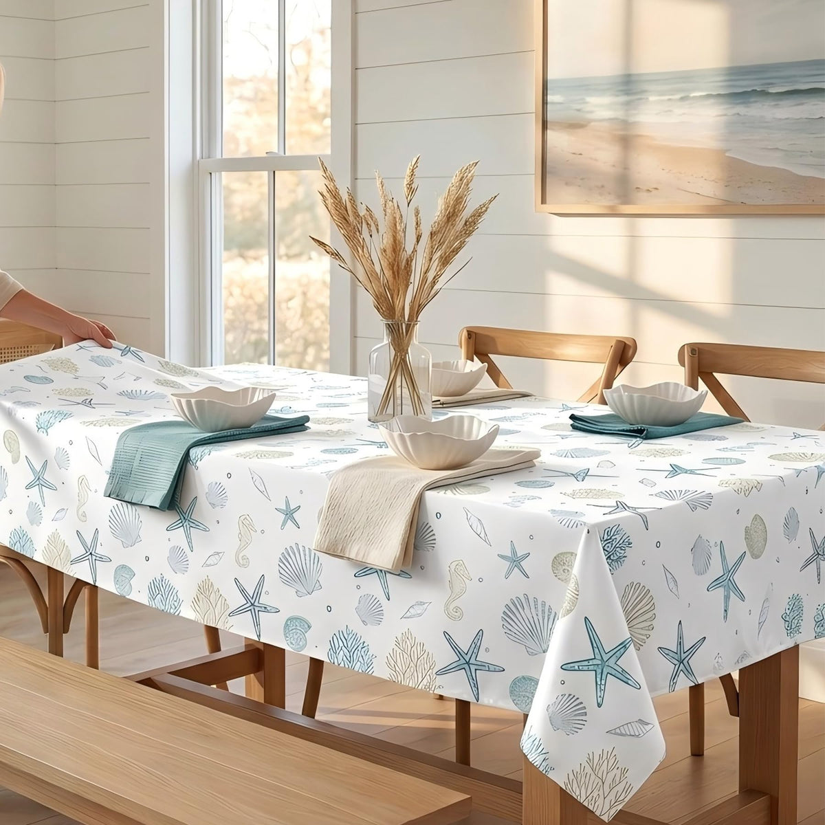 2 Pack Under the Sea Theme Plastic Disposable Tablecloth 54" x 108"