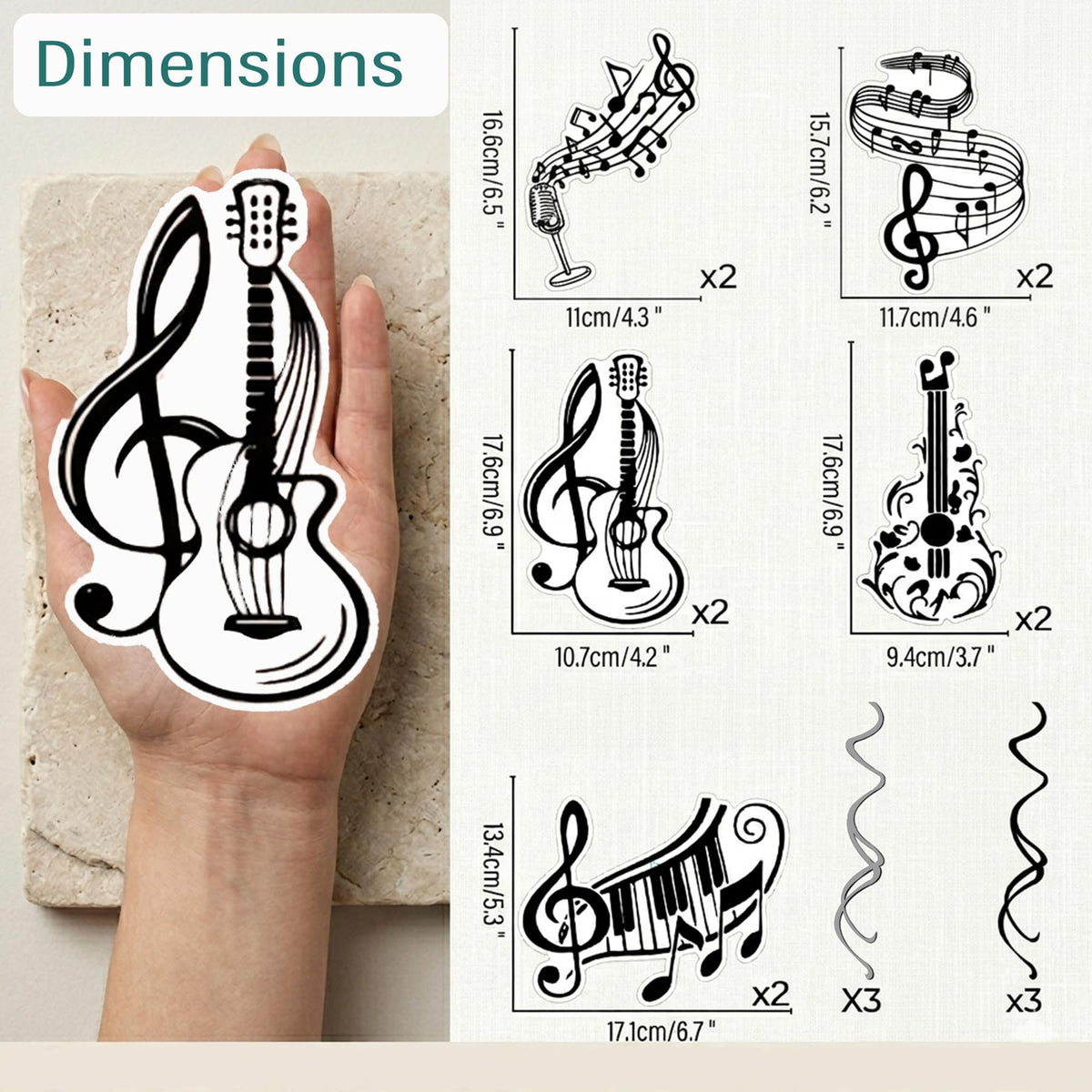 Music Party Decorations Hanging Swirls 18Pcs, Musical Note and Instrument Ceiling Streamers for Music Birthday Party, Piano Recital, Classroom Decor, 18-Pack Reusable Music Themed Hanging Ornaments