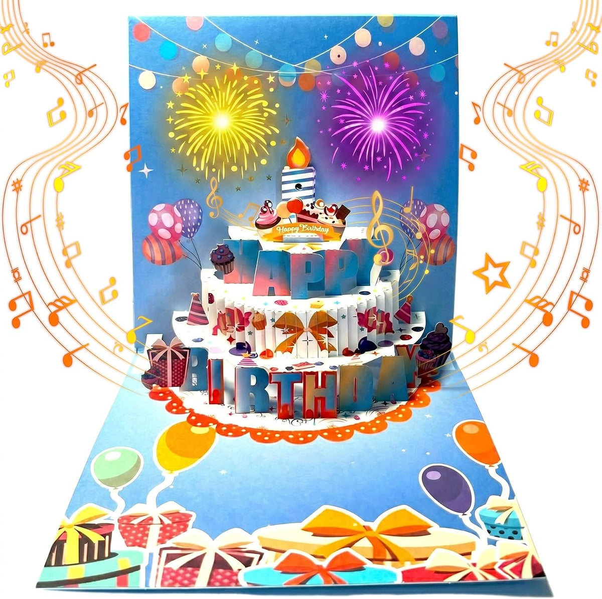 Seasons Stars SSDecor Glittery Gold 3D 50th Birthday Pop Up Card with Envelope - Gold and Black Happy 50th Birthday Greeting Card, Perfect Congratulation Card for 50th Birthday Party