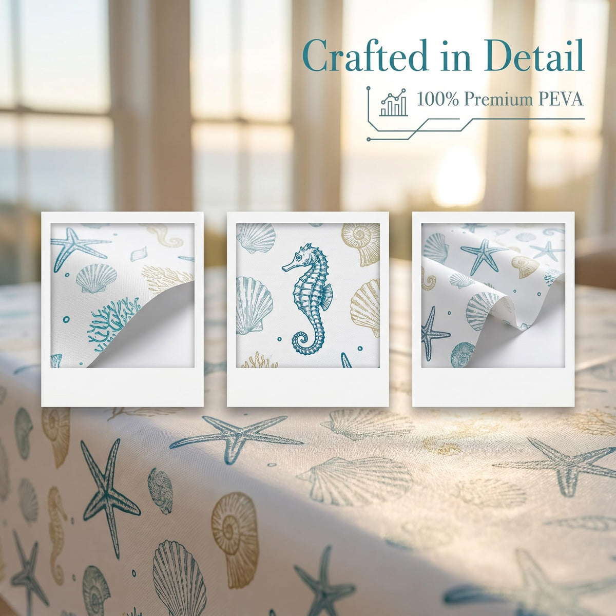 2 Pack Under the Sea Theme Plastic Disposable Tablecloth 54" x 108"